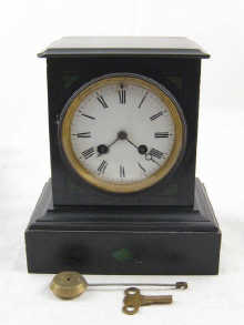 A Victorian slate clock with