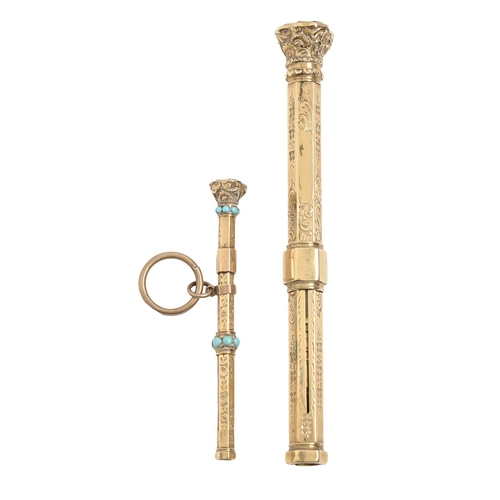 A Victorian split turquoise and