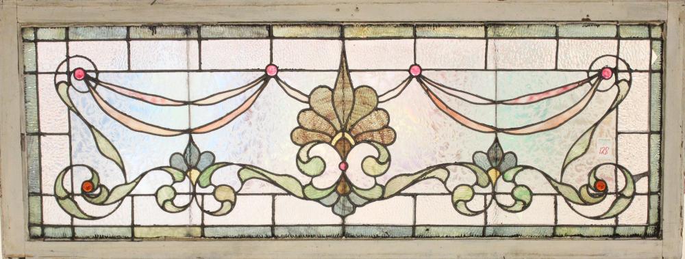 A VICTORIAN STAINED AND LEADED