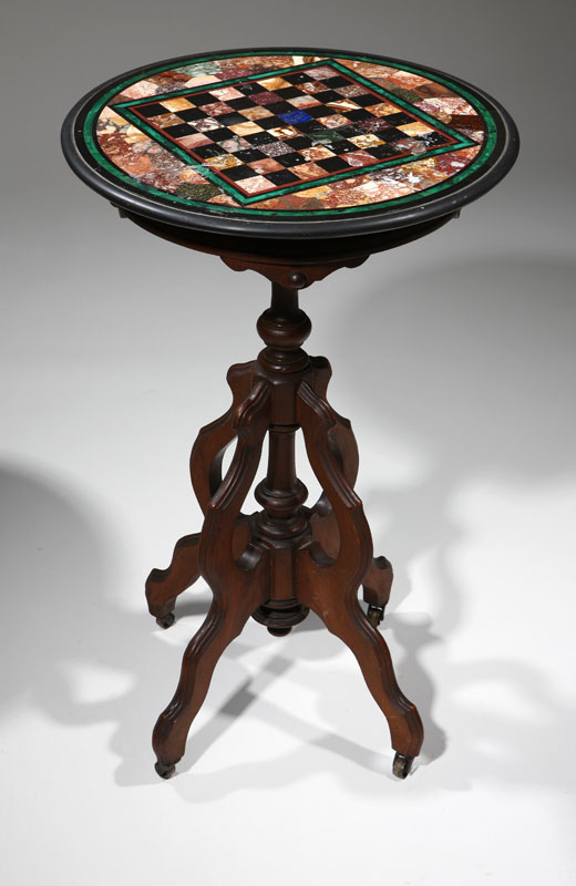 A Victorian stained-walnut and