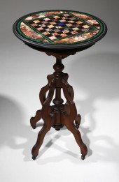 A Victorian stained-walnut and