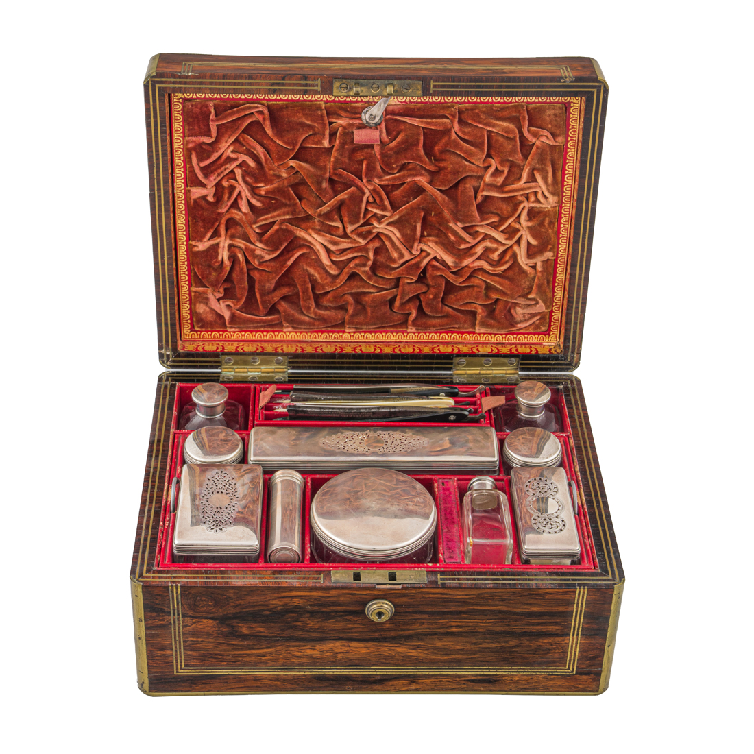 A VICTORIAN STERLING DRESSER SET