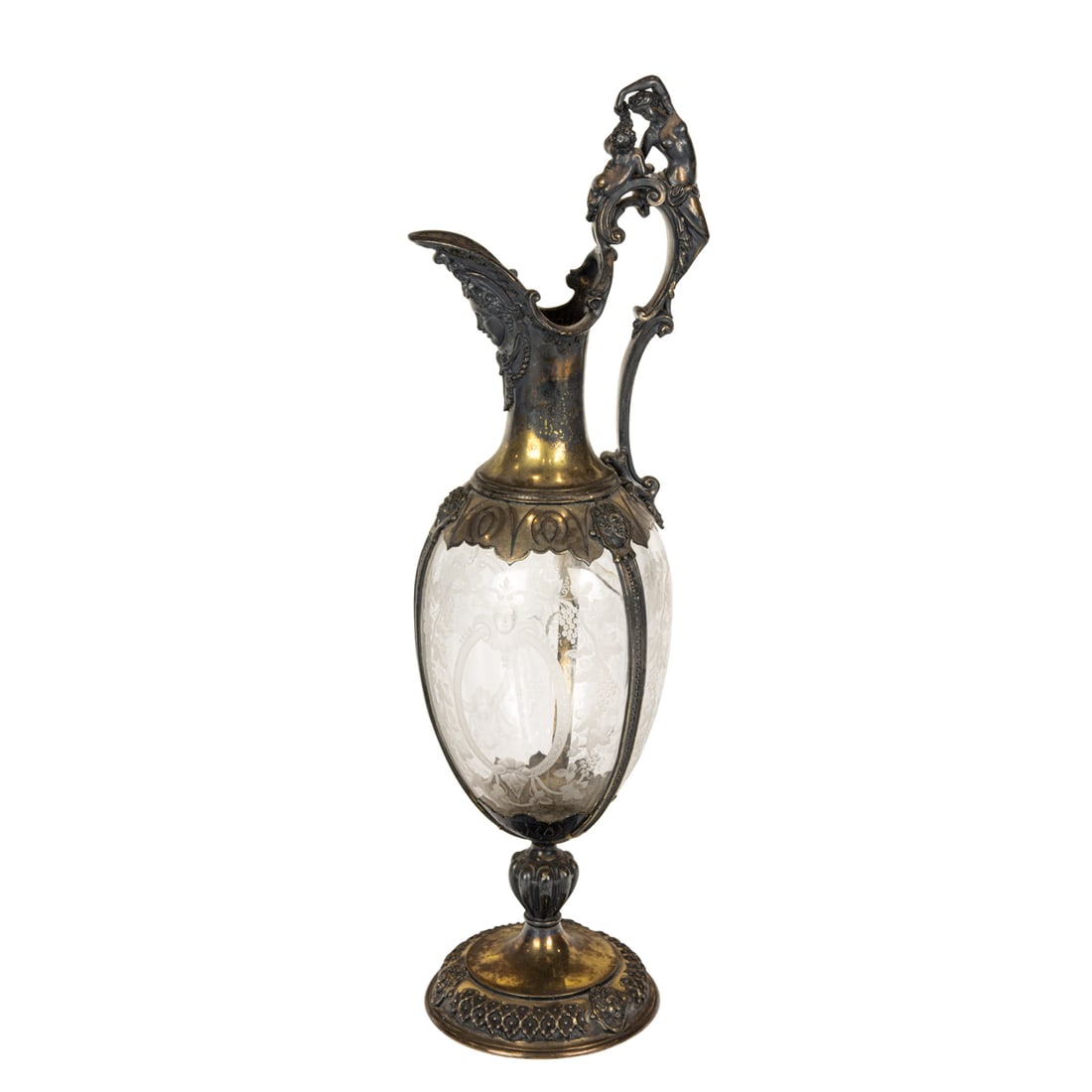 A VICTORIAN STERLING GILT MOUNTED