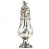 A VICTORIAN STERLING SUGAR SHA