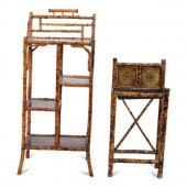 A Victorian Style Burnt Bamboo