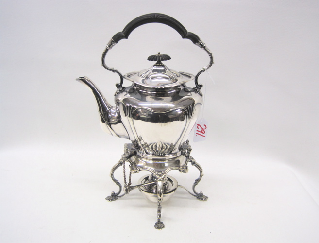 A VICTORIAN STYLE SILVER-PLATED TEA