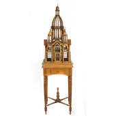 A VICTORIAN STYLE WOODEN ARCHI