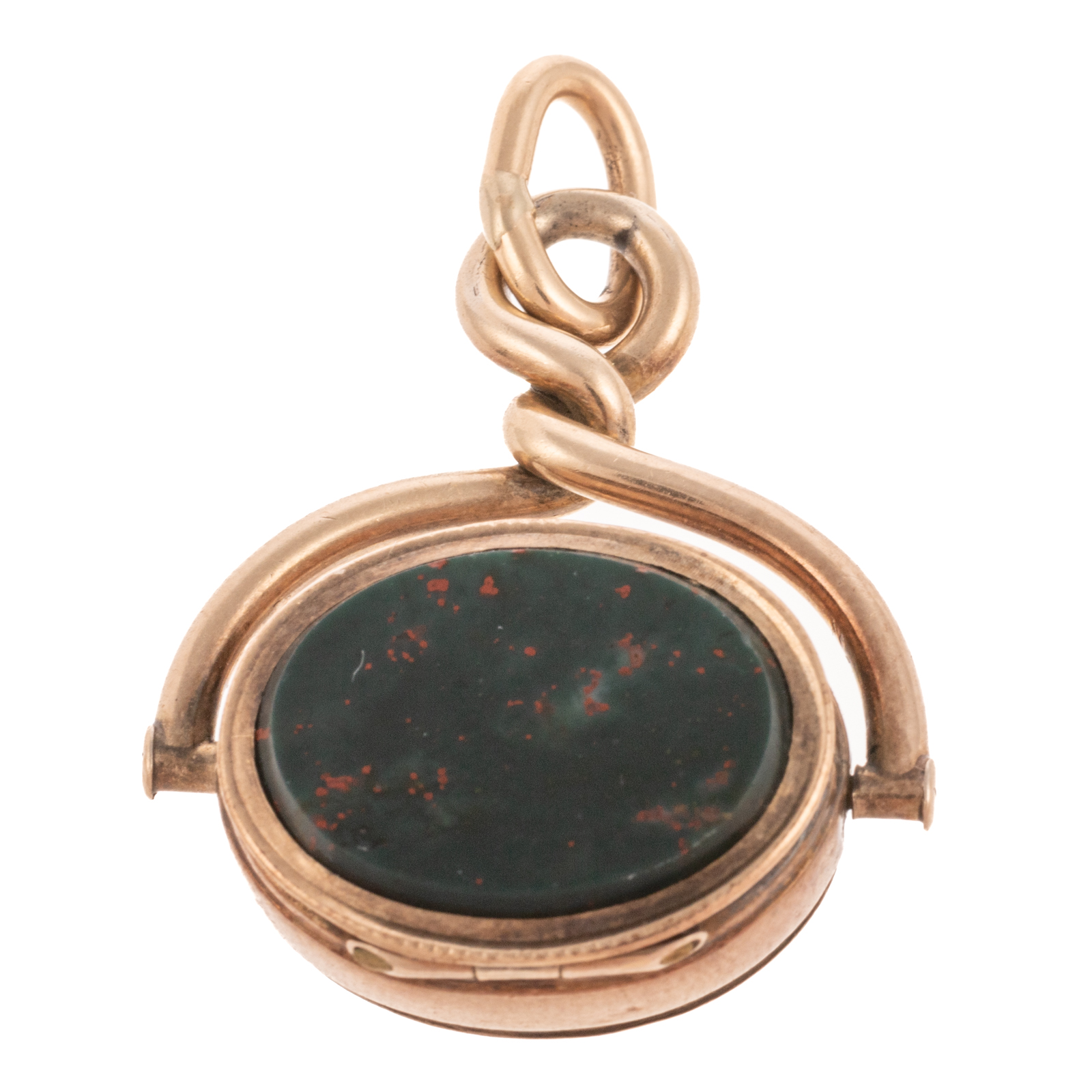 A VICTORIAN SWIVEL LOCKET WATCH FOB