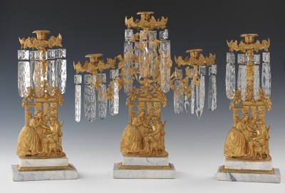 A Victorian Three Piece Girandole
