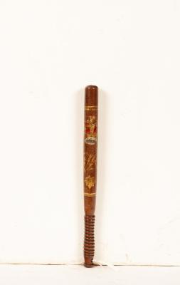 A Victorian turned wood and painted