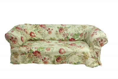 A Victorian upholstered