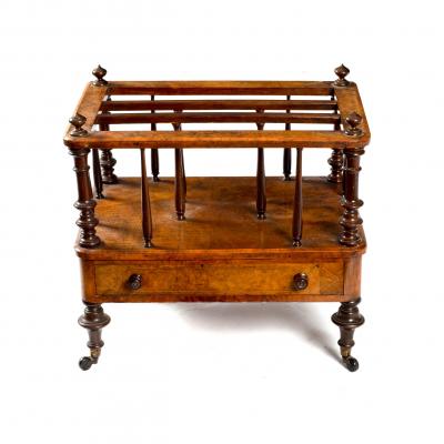 A Victorian walnut and boxwood