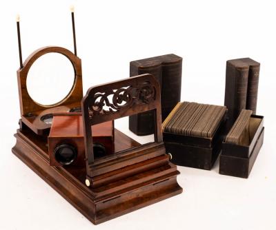 A Victorian walnut cased