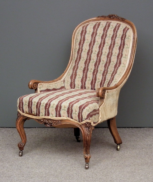 A Victorian walnut framed nursing