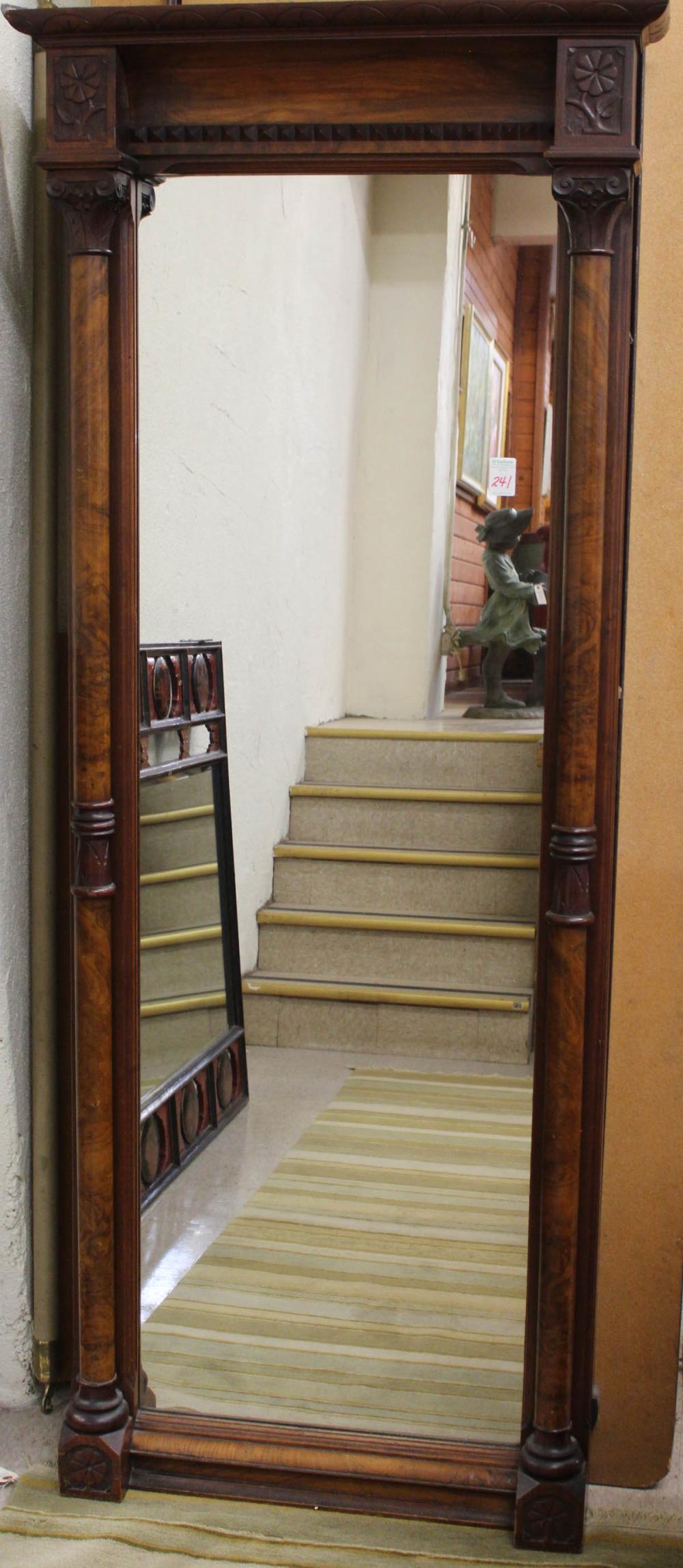 A VICTORIAN WALNUT-FRAMED PIER