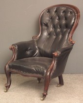 A Victorian walnut framed spoo