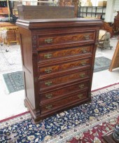 A VICTORIAN WALNUT LOCK-BAR CH