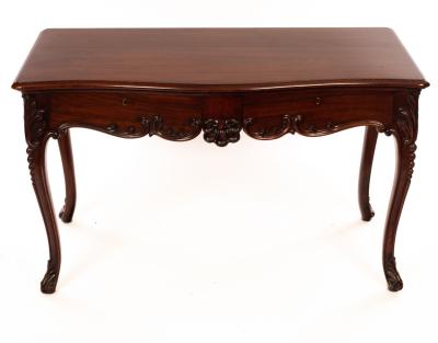 A Victorian walnut side table,