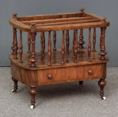 A Victorian walnut three divis