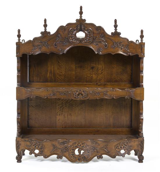A Victorian Walnut Whatnot Shelf