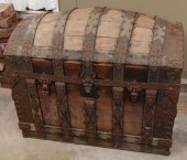 A VICTORIAN WOOD SLAT 'HUMP BA