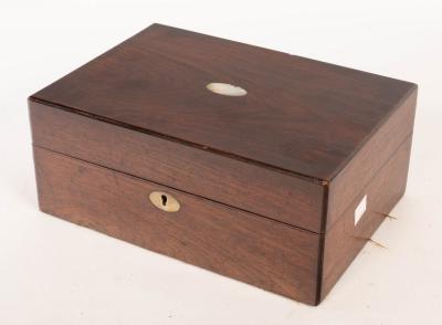 A Victorian work box, 28cm wide