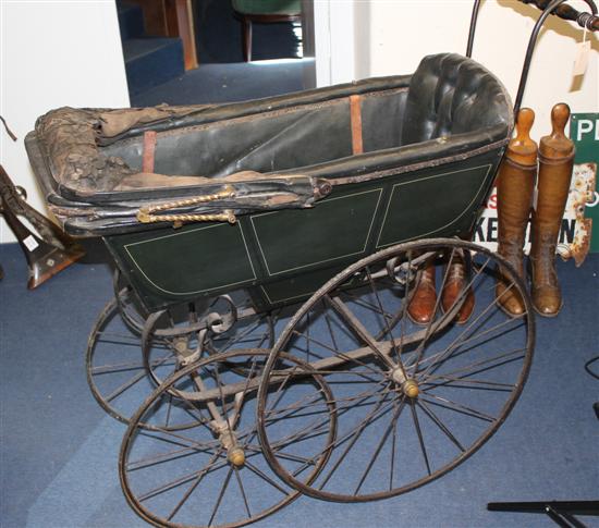 A Victorian wrought iron and