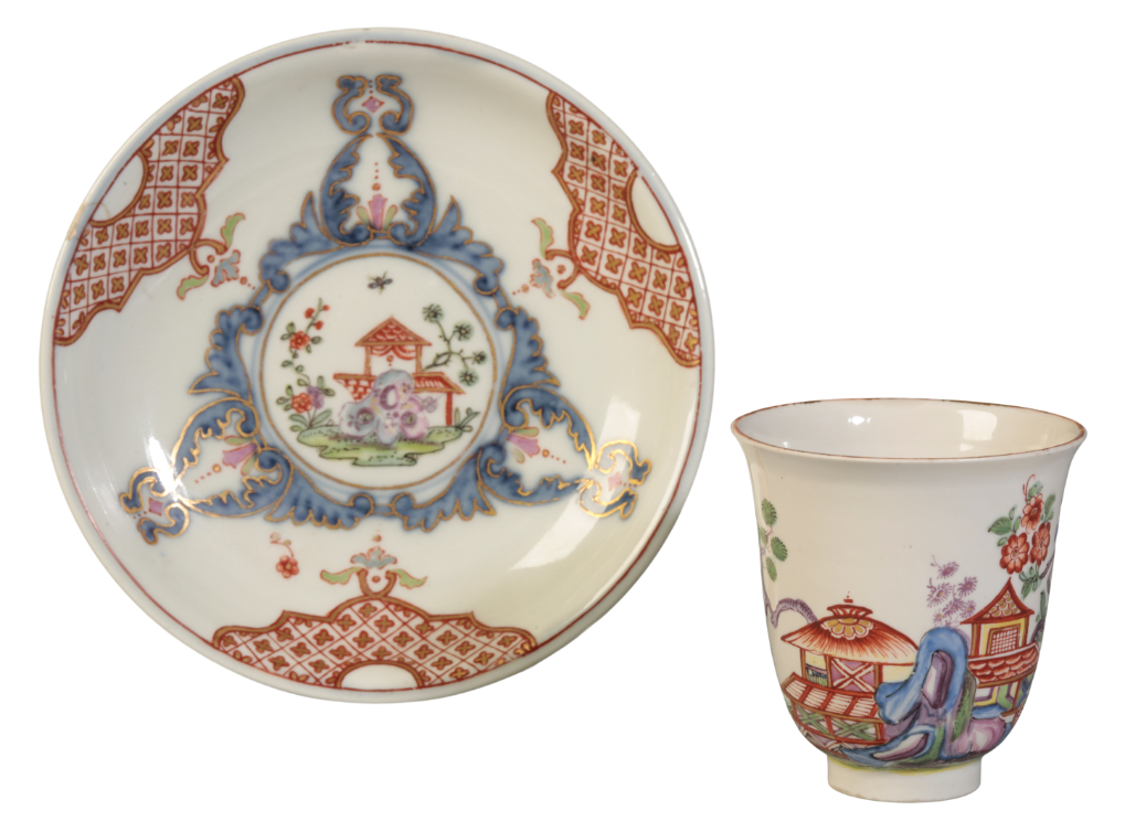 A VIENNA (DU PAQUIER) BEAKER AND