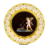 A VIENNA PORCELAIN CABINET PLA