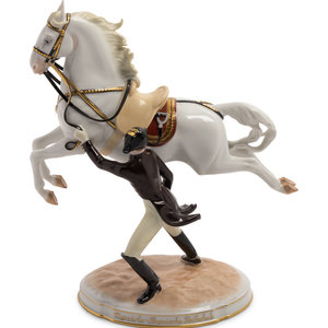 A Vienna Porcelain Spanish Riding