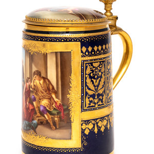 A Vienna Porcelain Tankard 19th