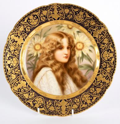 A Vienna style plate painted a