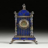 A VIENNESE ENAMEL JEWELLED SIL