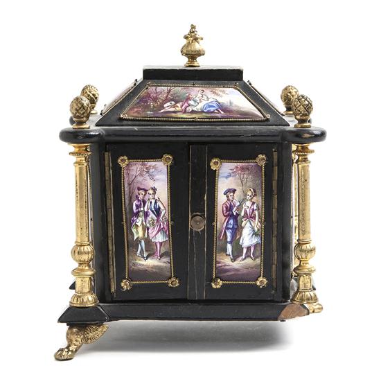 *A Viennese Enameled and Ebonized