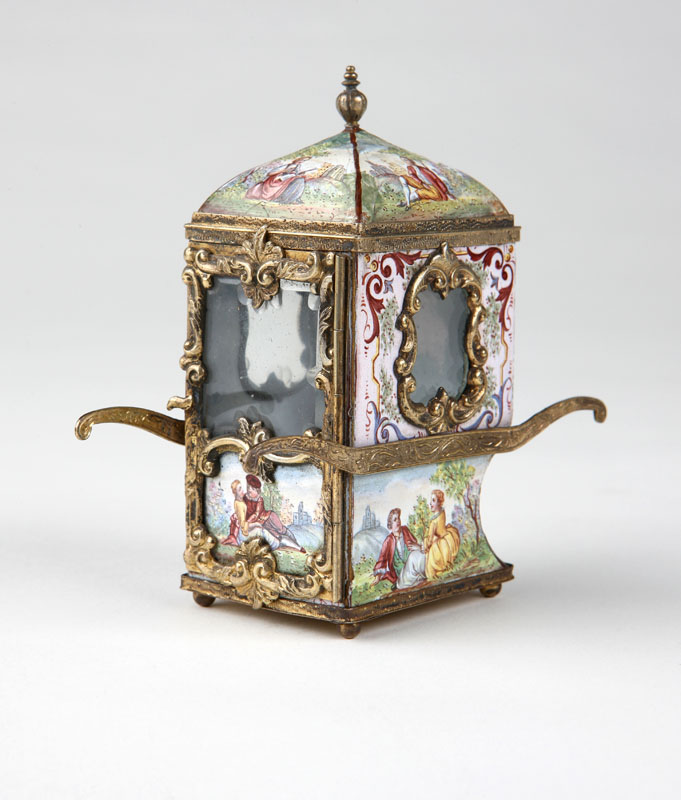 A Viennese enameled silver