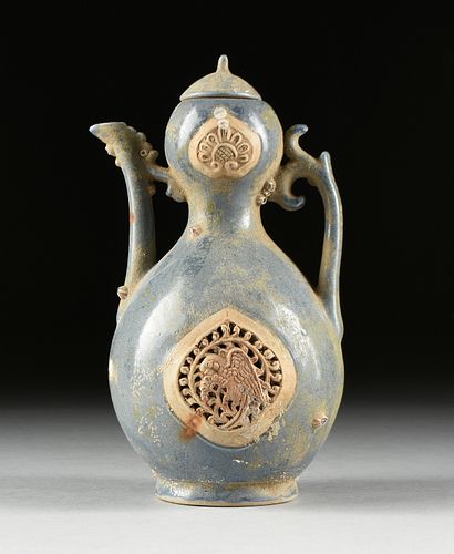 A VIETNAMESE/ANNAMESE BLUE GLAZED