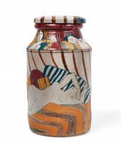 A VINCENT SUEZ POLYCHROME GLAZ