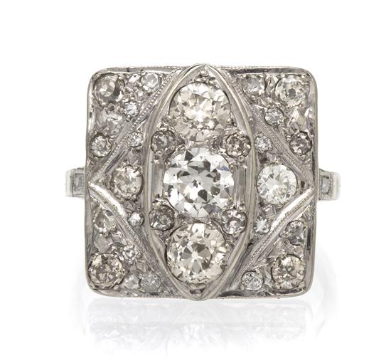 A Vintage 14 Karat White Gold and