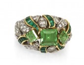 *A Vintage 18 Karat Gold Emera