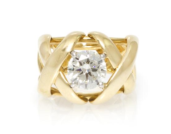 *A Vintage 18 Karat Yellow Gold and