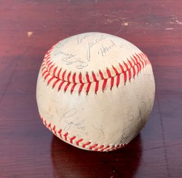 A vintage autographed baseball, ca.