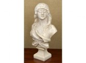 A vintage carved marble bust,