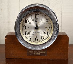 A vintage chrome plated Seth Thomas