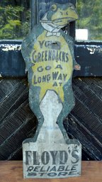 A vintage cut, galvanized steel,
