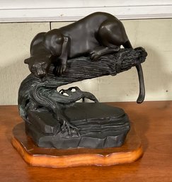 A vintage Dick Jordan signed bronze