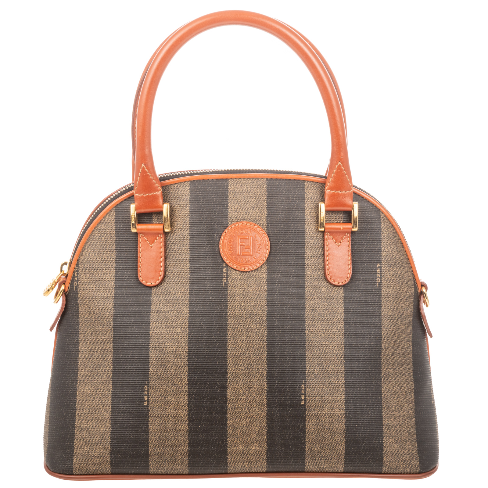 A VINTAGE FENDI PEQUIN DOME SATCHEL