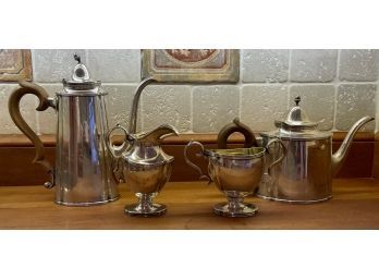 A vintage four piece sterling tea