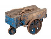 A VINTAGE FOUR WHEEL BARROW ea