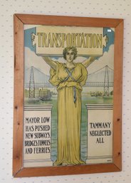 A vintage framed NYC transportation