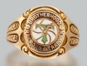 A Vintage Gold and Enamel "Bro
